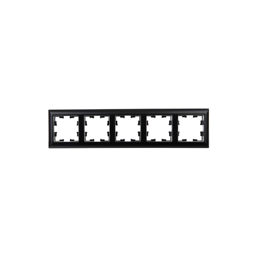 BRITE Рамка 5-мест. РУ-5-Бр хром/черн. IEK