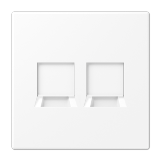 Плата (фиксация защёлкиванием) для двух модулей, термопласт, белый матовый