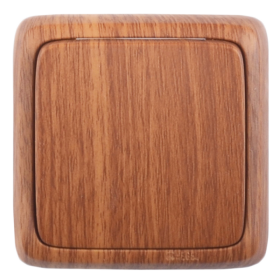 Hegel Альфа наруж Дуб ВА10-115-05 Выключатель 1-клавишный с монт. пластиной