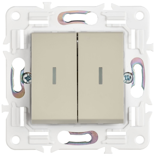 SKANDY Выключ. 2-кл. с инд. 10А SK-V09B беж. IEK