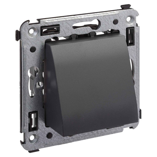 Вывод кабеля из стены, Avanti, черный матовый