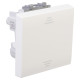 Выключатель одноклавишный модульный, Avanti, белое облако, 2 модуля