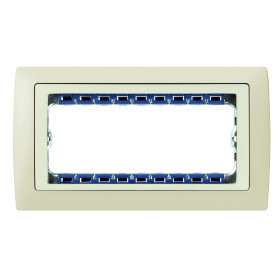 Simon 82 Centr. Слоновая кость/Слоновая кость Рамка с суппортом на 8 узких модулей