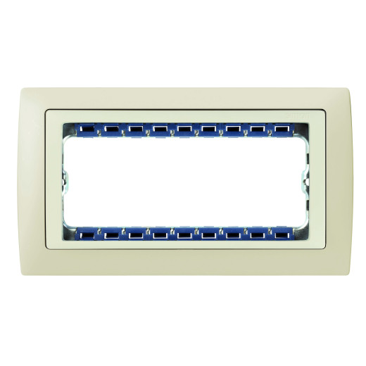 Simon 82 Centr. Рамка с суппортом на 8 узких модулей, сл.кость - сл.кость