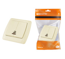 TDM Выключатель 2 кл. с подсветкой 10А сл. кость 