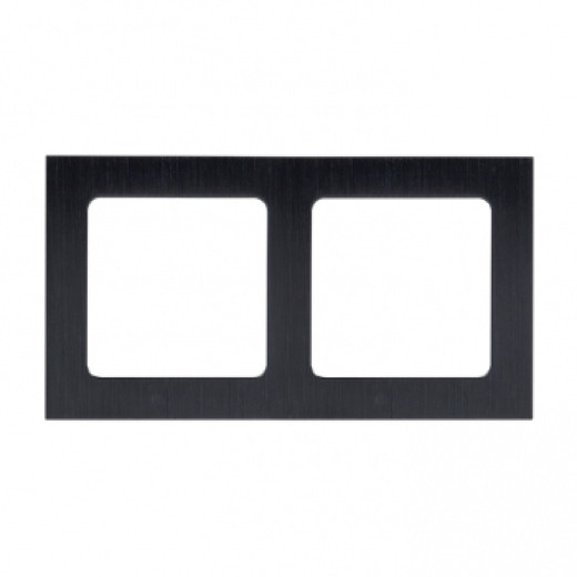 Стокгольм Рамка 2-местная металлическая черная EKF PROxima