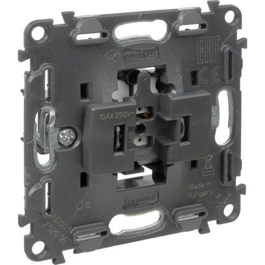 Valena IN'MATIC.Переключатель 10АХ 250В.Безвинтовые зажимы