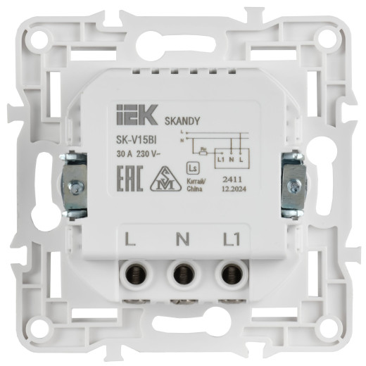SKANDY Выключ. карточный 30А SK-V15Bl черн. IEK
