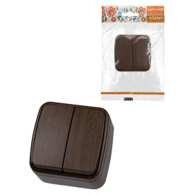 TDM Выключатель 2-кл. открытой установки IP20 10А, венге 