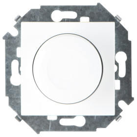 Simon 15 Белый Светорегулятор поворотно-нажимной, 500Вт, 230В, винт.зажим