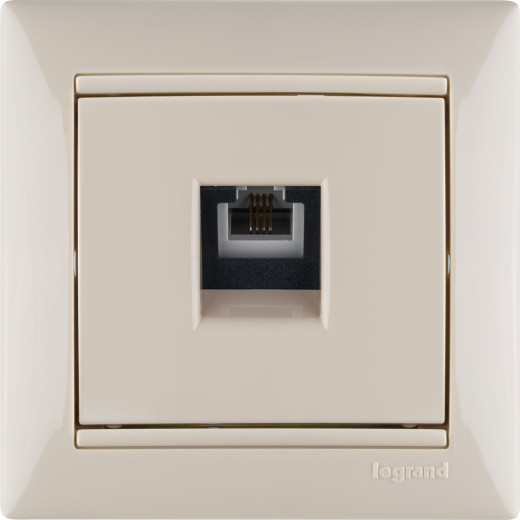 Розетка телефонная RJ11 - Legrand Valena - слоновая кость
