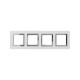 Рамка из алюминия 4 поста (8 мод.), Avanti, серая