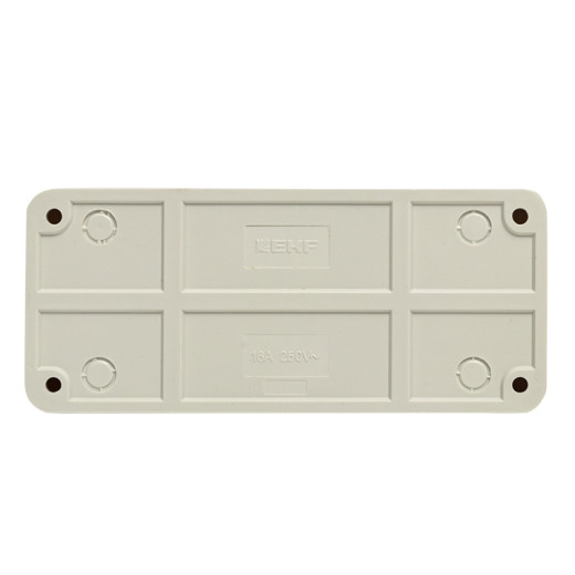 Рим Розетка 3-местная 10А без заземления белая EKF