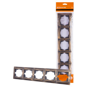 TDM Рамка 5-ти постовая горизонтальная старинная бронза 