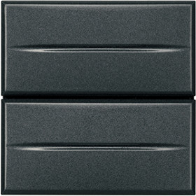 BT Axolute Антрацит Axial Выключатель кнопочный 10А (2 NO контакта), 2 мод.