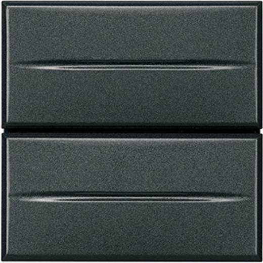 Axolute Кнопка двойная 1Р (NO) + 1Р (NO) 10 А 250 В~ – 2 модуля, цвет антрацит