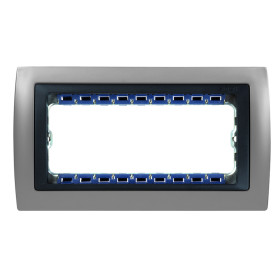 Simon 82 Centr. Алюминий/Графит Рамка с суппортом на 5 узких модулей