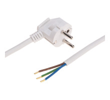REXANT Шнур электрический с вилкой ПВС 3х1,5 мм2 3м (белый).