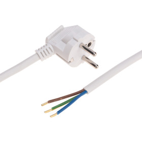 REXANT Шнур электрический с вилкой ПВС 3х1,5 мм2 3м (белый).