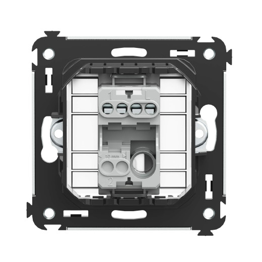 Выключатель одноклавишный в стену, Avanti, закаленная сталь