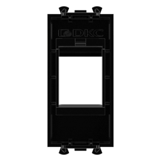 Адаптер без шторки для Keystone, Avanti, черный квадрат, 1 модуль