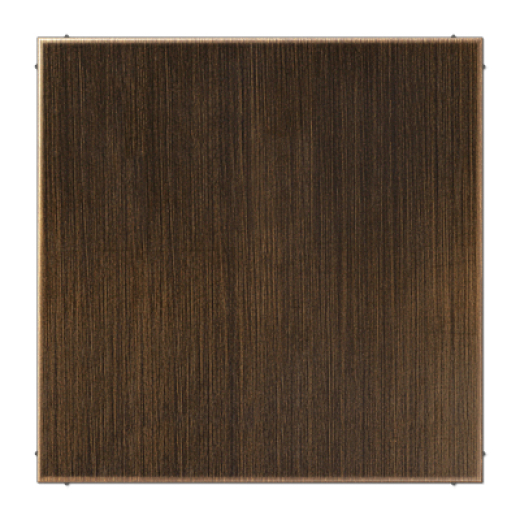 Крышка без отверстий, фиксация защёлкиванием, для произвольных вырезов (либо использование в качестве заглушки), металл, латунь antik, Messing