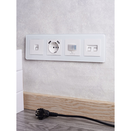 BRITE Роз. с з/к/ш 16А с USB A+A 3,1А РЮш10-2-БрБ бел. IEK