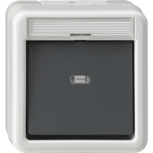 Кнопочный выключатель с полем для надписи IP44