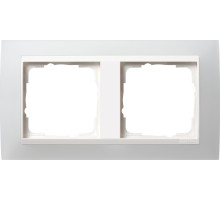 Gira Event Opaque Полупрозрачн.белая/Бел.глянц. Рамка 2-ая