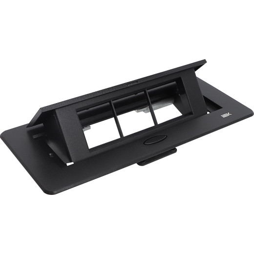 PRIMER Блок розеточный с выдвиж. крышкой 6 мод. черн. IEK