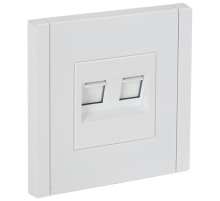 IEK FORTE&PIANO Белый Розетка двойная RJ11+RJ45 кат.5E FP235