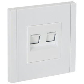 IEK FORTE&PIANO Белый Розетка двойная RJ11+RJ45 кат.5E FP235