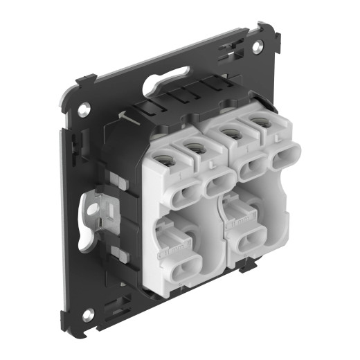 Переключатель двухклавишный в стену, Avanti, белое облако