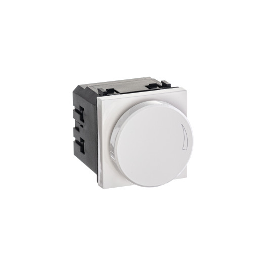 Механизм электронного поворотного светорегулятора для регулируемых LEDi ламп, 2-100 Вт, 2-модульный, серия Zenit, цвет альпийский белый