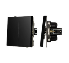 Arlight Механизм выключателя двухклавишный проходной SWT-TENDO-MKP2-PL-BK (230V, 10A) (-)