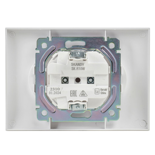 SKANDY Роз. 2-я без з/к/ш 10А в сб. SK-R10W арк. бел. IEK
