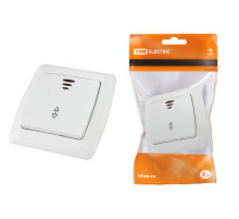 TDM Выключатель на 2 направления 1 кл. с подсветкой 10А белый 