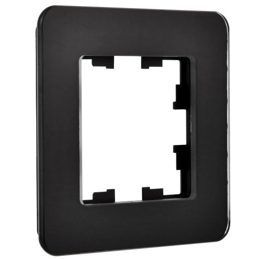 BRITE Рамка 1-мест. РУ-1-2-Бр стекло черн. RE IEK