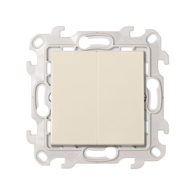 Simon 24 Слоновая кость Двухклавишный выключатель