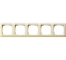 Gira Standard 55 Кремовый глянец Рамка 5-ая горизонтальная с полем для надписи
