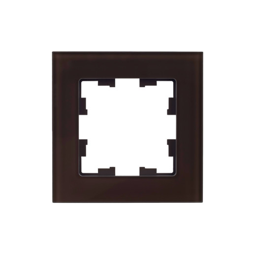 BRITE Рамка 1-мест. РУ-1-2-БрТБ стекло бр. IEK