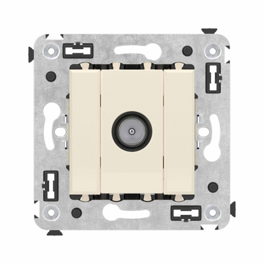 Розетка TV оконечная в стену, Avanti, ванильная дымка