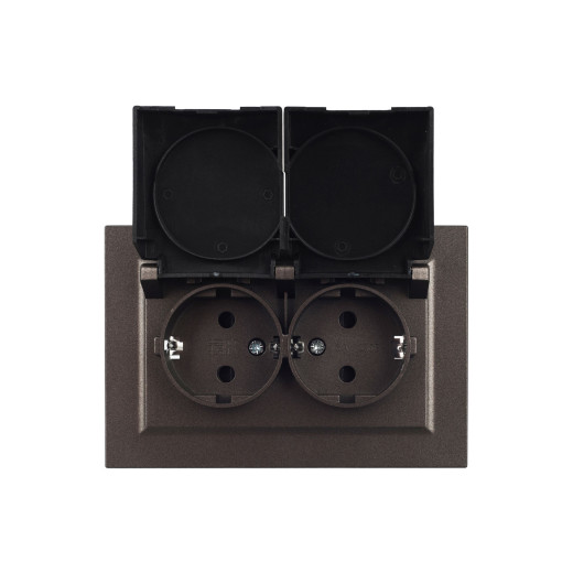 BRITE Роз. 2-я с кр. 16А в сб IP44 РСбш12-3-44-БрТБ бр. IEK