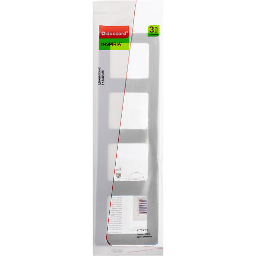 Рамка 4 поста - Legrand/Daccord Inspiria - алюминий