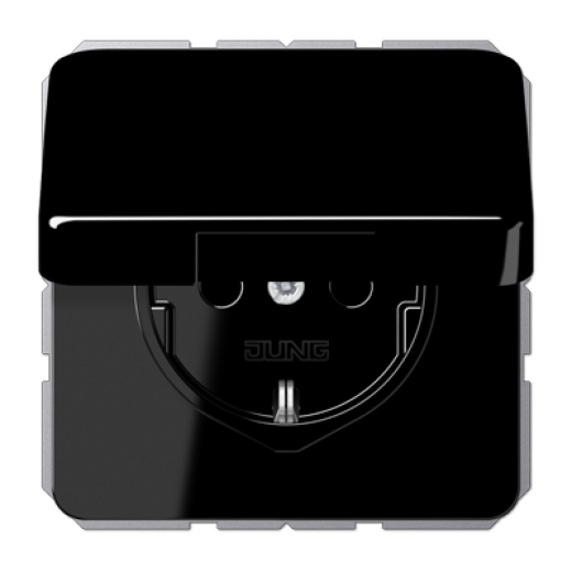 Штепсельная розетка SCHUKO 16A 250V~ с защитой от детей и крышкой