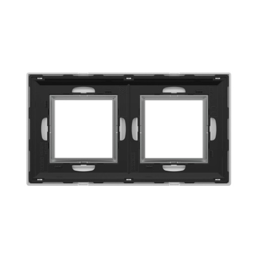 Рамка из металла 2 поста (4 мод.), Avanti, белая