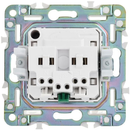 SKANDY Роз. с з/к/ш 16А б/к SK-R06N никель IEK