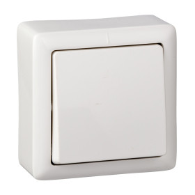 Systeme Electric ХИТ наруж Бел Выключатель 1-клавишный с изолирующей пластиной 6А, 250В