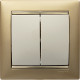 Выключатель двухклавишный - Legrand Valena - 10А 250В схема 5 безвинтовые зажимы - слоновая кость