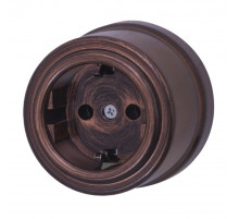 BIRONI Лизетта Пластик Медный Век Розетка с/з